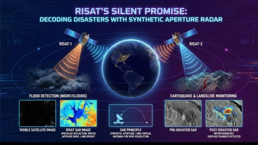RISAT’s Silent Promise: Decoding Disasters with Synthetic Aperture Radar